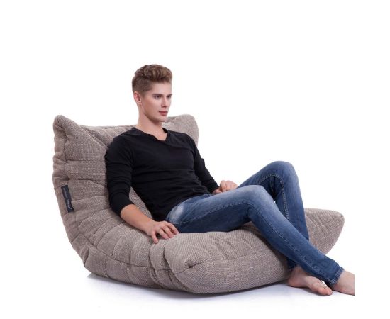 Бескаркасное кресло Acoustic Sofa™ - Eco Weave (бежевый велюр) - купить  анатомическое лаунж кресло по цене 22 871₽