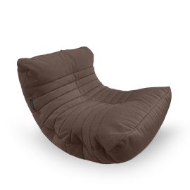 Бескаркасное кресло Acoustic Sofa в жаккарде Hot Chocolate – фронтальный вид