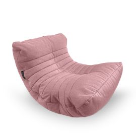 Бескаркасное кресло Acoustic Sofa в жаккарде Sakura Pink – фронтальный вид
