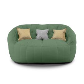 Купить Бескаркасный модульный диван Butterfly Twin Sofa - Lime Citrus (салатовый светло зеленый Велюр)