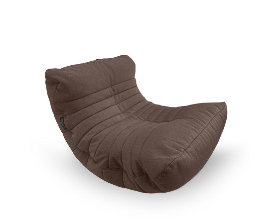 Бескаркасное кресло Acoustic Sofa в жаккарде Hot Chocolate – фронтальный вид