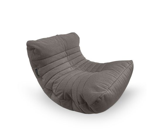 Бескаркасное кресло Acoustic Sofa в жаккарде Luscious Grey – фронтальный вид