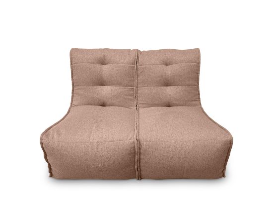 Модульный диван Twin Couch кофейно-бежевого цвета в собранном виде