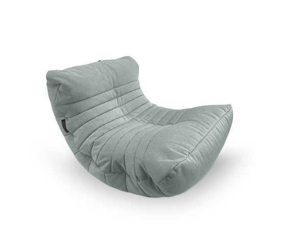Бескаркасное кресло Acoustic Sofa в мятном жаккарде Pepper Mint - вид спереди