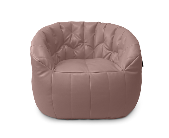 Фиолетовое бескаркасное кресло Butterfly Sofa в экокоже Purple Rain от Ambient Lounge. Королевский дизайн кокона.