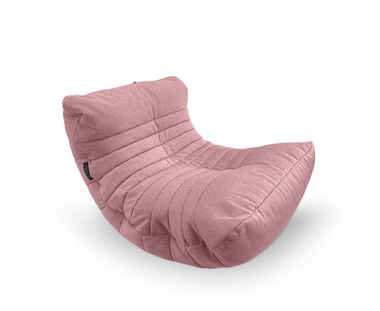 Бескаркасное кресло Acoustic Sofa в жаккарде Sakura Pink – фронтальный вид
