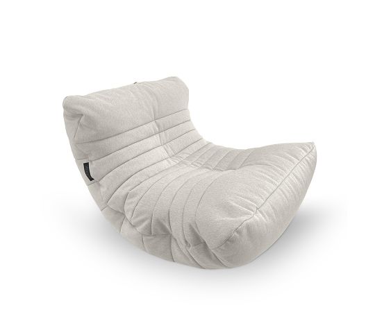 Бескаркасное кресло Acoustic Sofa в жаккарде Tundra Spring – вид спередиКресло мешок Ambient Lounge Tundra Spring в современном интерьере