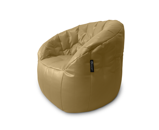 Крупный план охровой экокожи Eco Weave на кресле Butterfly Sofa. Теплый оттенок, натуральная текстура.