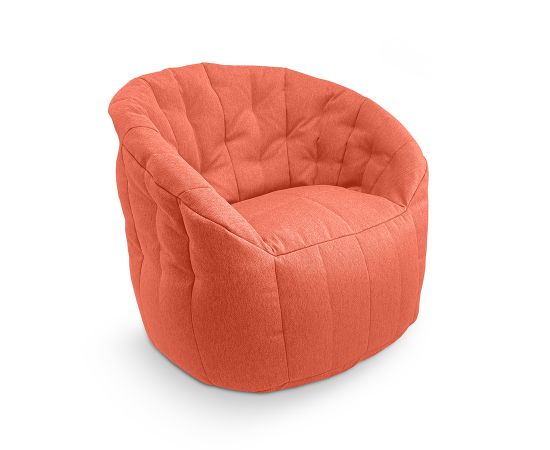 Купить бескаркасное лаунж кресло Butterfly Sofa - Terra Cocta в терракотовом цвете (Жаккард)