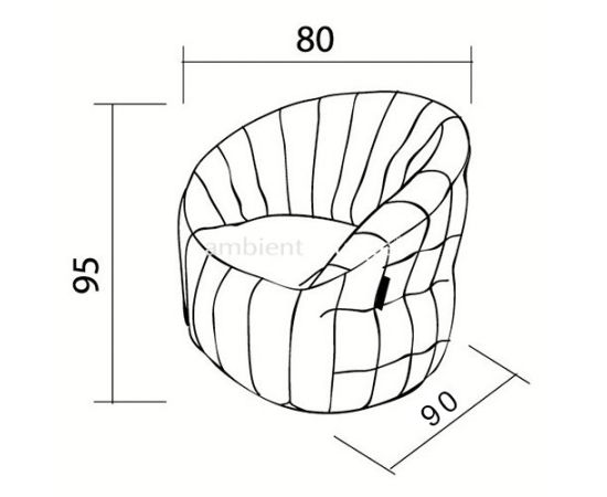 Дизайнерское кресло Butterfly Sofa™ - Infinity White (белый), Цвет: Mocha Mousse, Категория ткани: Экокожа