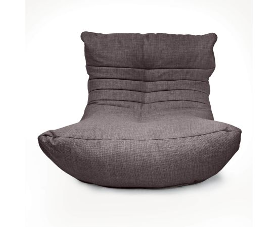 Бескаркасное анатомическое кресло Acoustic Sofa™ - Luscious Grey (темно-серая рогожка), Цвет: Luscious Grey, Категория ткани: Рогожка