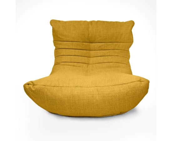 Бескаркасное анатомическое кресло Acoustic Sofa™ - Yellow Shine (рогожка), Цвет: Yellow Shine, Категория ткани: Рогожка