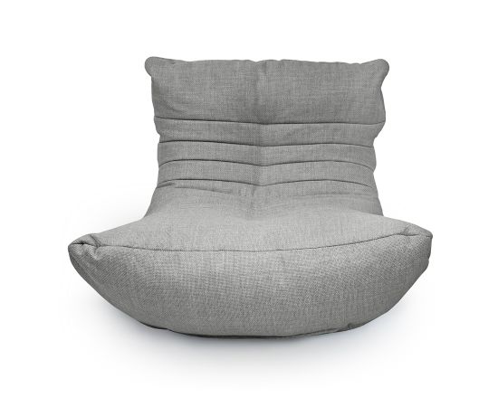 Бескаркасное анатомическое кресло Acoustic Sofa™ - Keystone Grey (светло-серая рогожка), Цвет: Keystone Grey, Категория ткани: Рогожка