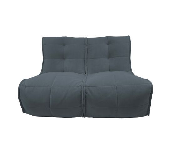 Бескаркасный двухместный диван Twin Couch™ - Luscious Grey (серый), Цвет: Luscious Grey, Категория ткани: Велюр