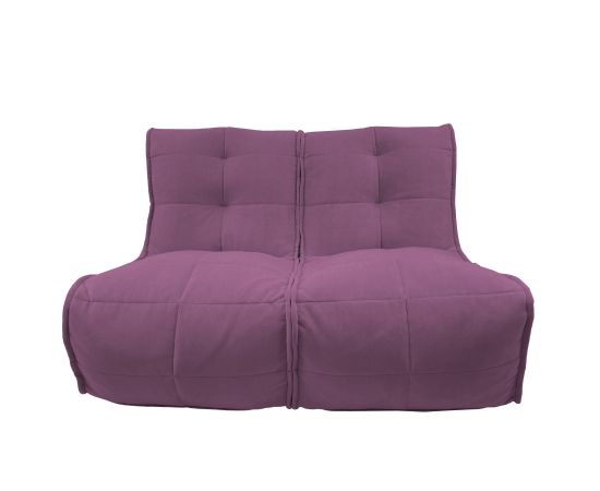 Бескаркасный двухместный диван Twin Couch™ - Sakura Pink (розовый велюр), Цвет: Sakura Pink, Категория ткани: Велюр