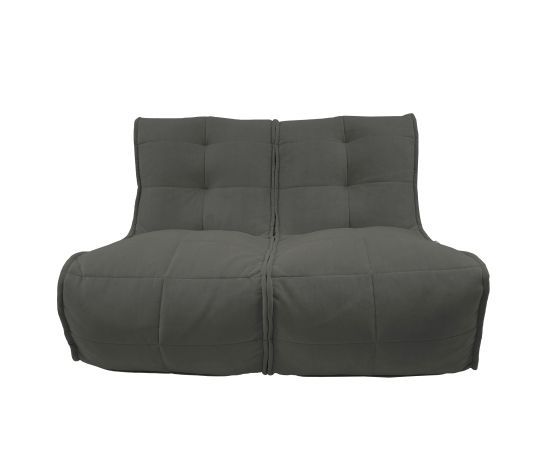 Бескаркасный двухместный диван Twin Couch™ - Black Sapphire (черный велюр), Цвет: Black Sapphire, Категория ткани: Велюр