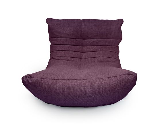 Бескаркасное анатомическое кресло Acoustic Sofa™ - Aubergine Dream (баклажанная рогожка), Цвет: Aubergine Dream, Категория ткани: Рогожка