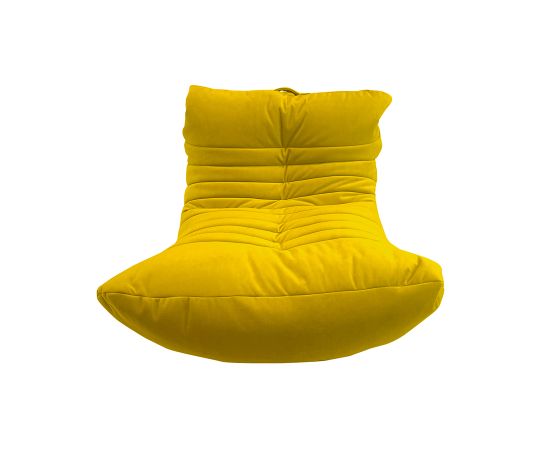 Бескаркасное анатомическое кресло Acoustic Sofa™ - Yellow Shine (велюр), Цвет: Yellow Shine, Категория ткани: Велюр