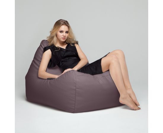 Широкое серо-розовое кресло из замши Tivoli Lounger™ - Purple Rain (серо-розовое), Цвет: Purple Rain, Категория ткани: Замша