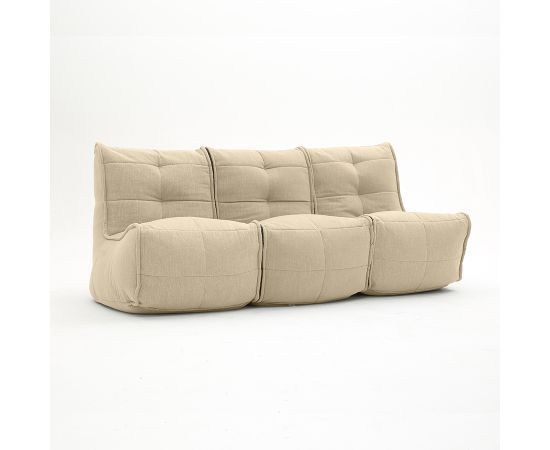 Бескаркасный модульный диван для троих Mod3 Movie Couch™ - Eco Weave (бежевый), Цвет: Eco Weave, Категория ткани: Шенилл