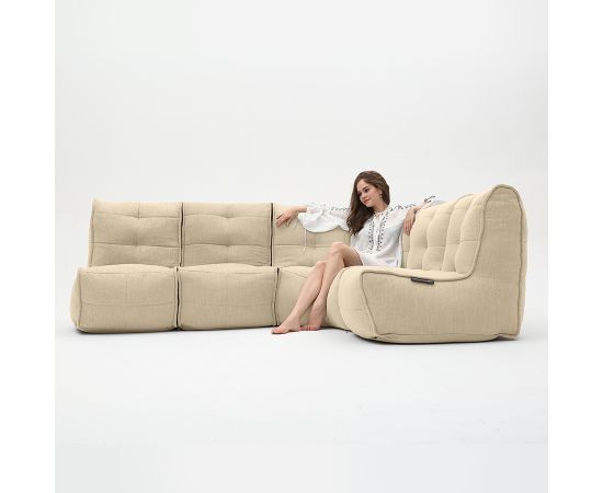 Модульный четырехместный диван Mod4 L Sofa™ - Eco Weave (бежевый), Цвет: Eco Weave, Категория ткани: Шенилл