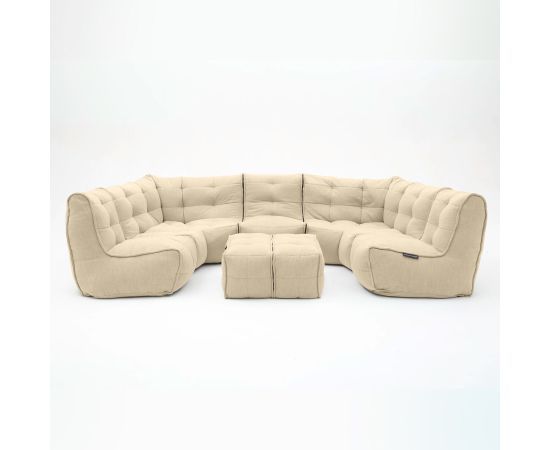 Модульный диван для домашнего кинотеатра Mod6 Lounge Max™ - Eco Weave (бежевый), Цвет: Eco Weave, Категория ткани: Шенилл