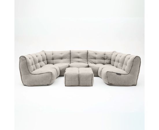 Модульный диван для домашнего кинотеатра Mod6 Lounge Max™ - Keystone Grey (светло-серый), Цвет: Keystone Grey, Категория ткани: Шенилл