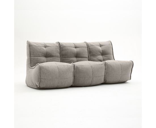 Бескаркасный модульный диван для троих Mod3 Movie Couch™ - Keystone Grey (светло-серый), Цвет: Keystone Grey, Категория ткани: Шенилл