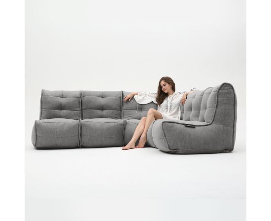 Модульный четырехместный диван Mod4 L Sofa™ - Luscious Grey (серый), Цвет: Luscious Grey, Категория ткани: Шенилл