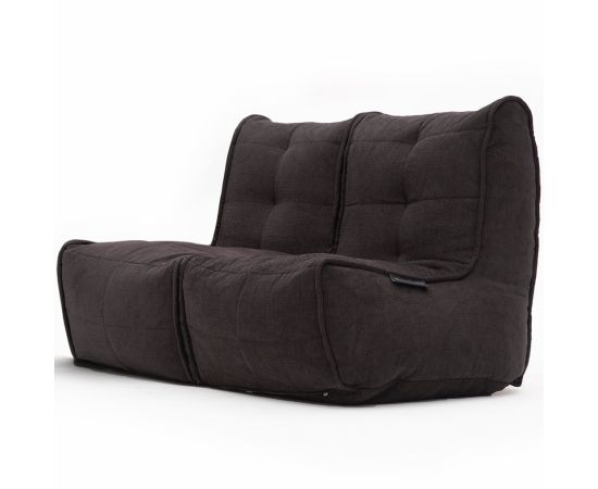 Бескаркасный двухместный диван Twin Couch™ - Black Sapphire (черный), Цвет: Black Sapphire, Категория ткани: Sofa Weave