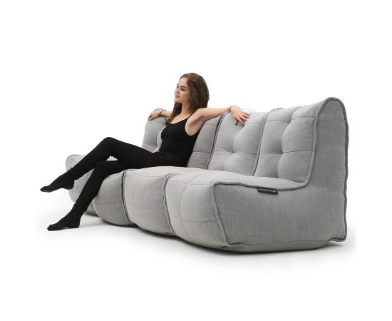 Бескаркасный модульный диван Mod4 Quad Couch™ - Keystone Grey (светло-серый), Цвет: Keystone Grey, Категория ткани: Sofa Weave