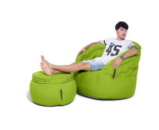 Комплект уличной мягкой мебели Butterfly Chaise - Limespa (зеленый), Цвет: Limespa, Категория ткани: Оксфорд