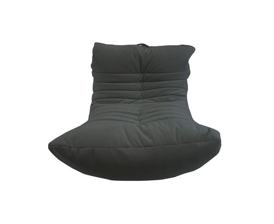 Бескаркасное анатомическое кресло Acoustic Sofa™ - Black Sapphire (черный велюр), Цвет: Black Sapphire, Категория ткани: Велюр