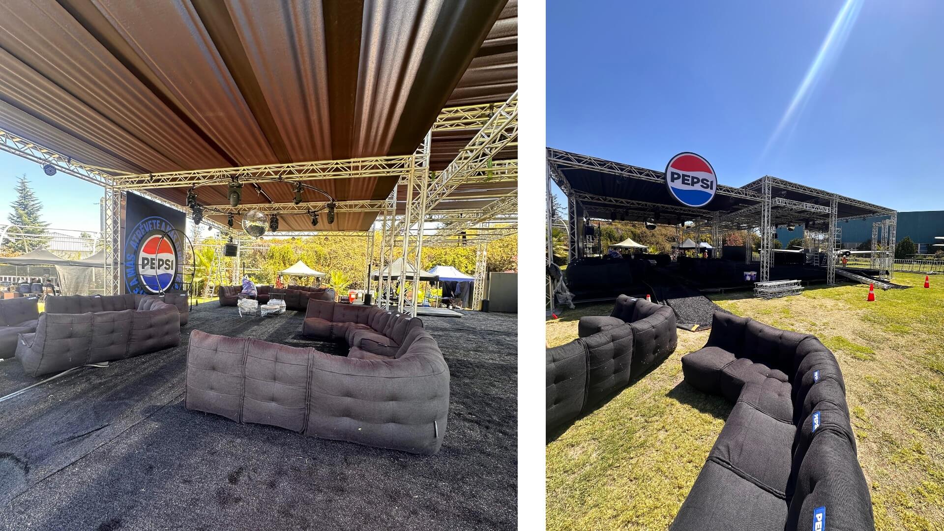 мебель ambient lounge на фестивале lollapalooza