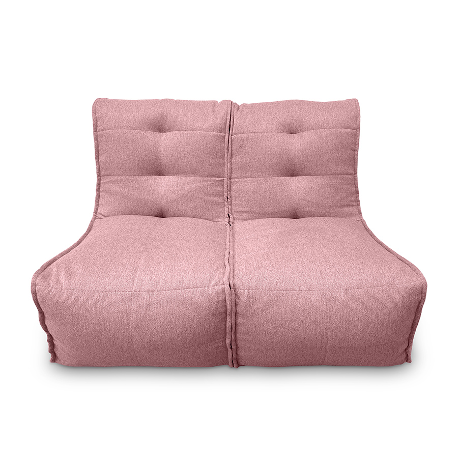 розовое двойной модульный диван Twin Couch жаккардовое для гостиной и переговорной