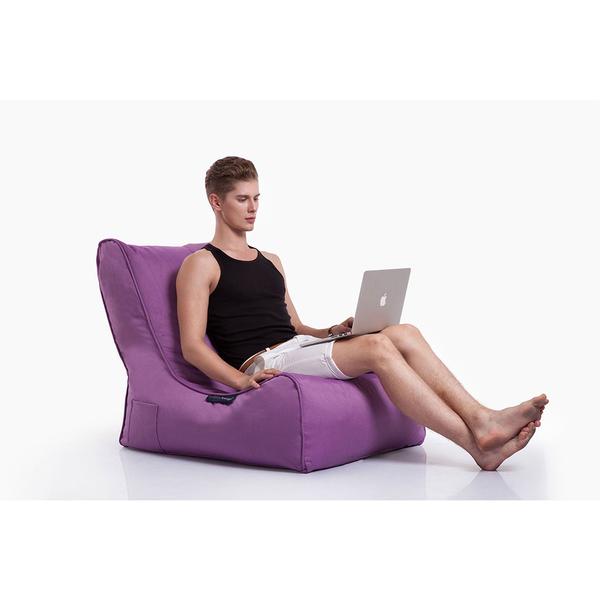 фиолетовое уличный бескаркасный диван Evolution Sofa уличное (Oxford) для террасы, сада и веранды — фото в интерьере