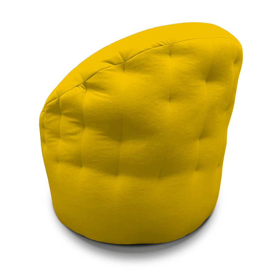 Купить лёгкое бескаркасное кресло Butterfly Light Sofa - Yellow Shine (желтый Велюр)