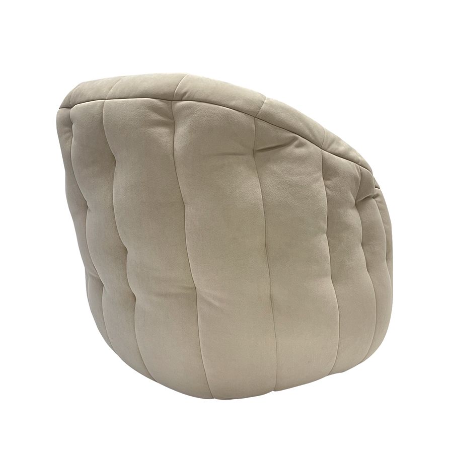 натуральное полукруглое бескаркасное кресло Butterfly Sofa велюровое для гостиной, домашнего кинотеатра и офиса — крупный план