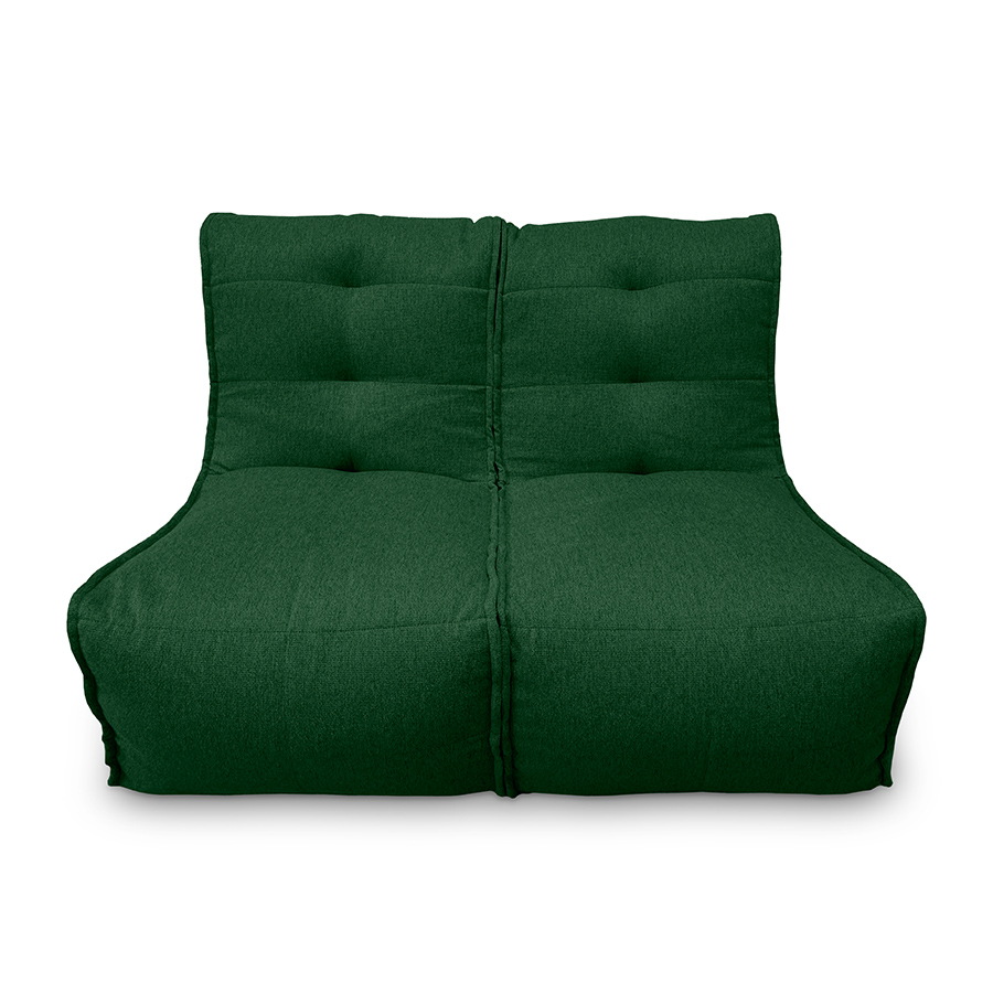 зелёное двойной модульный диван Twin Couch жаккардовое для гостиной и переговорной
