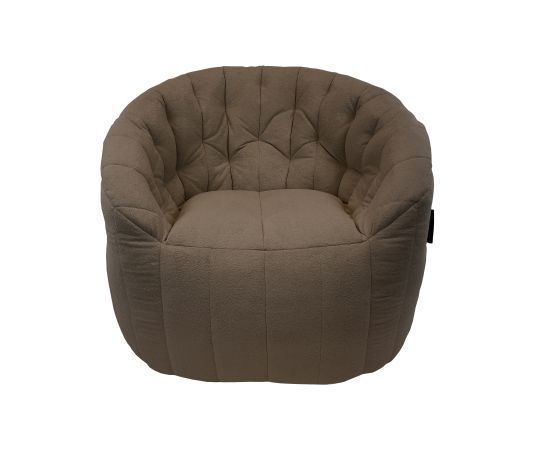 шоколадное полукруглое бескаркасное кресло Butterfly Sofa для гостиной, домашнего кинотеатра и офиса