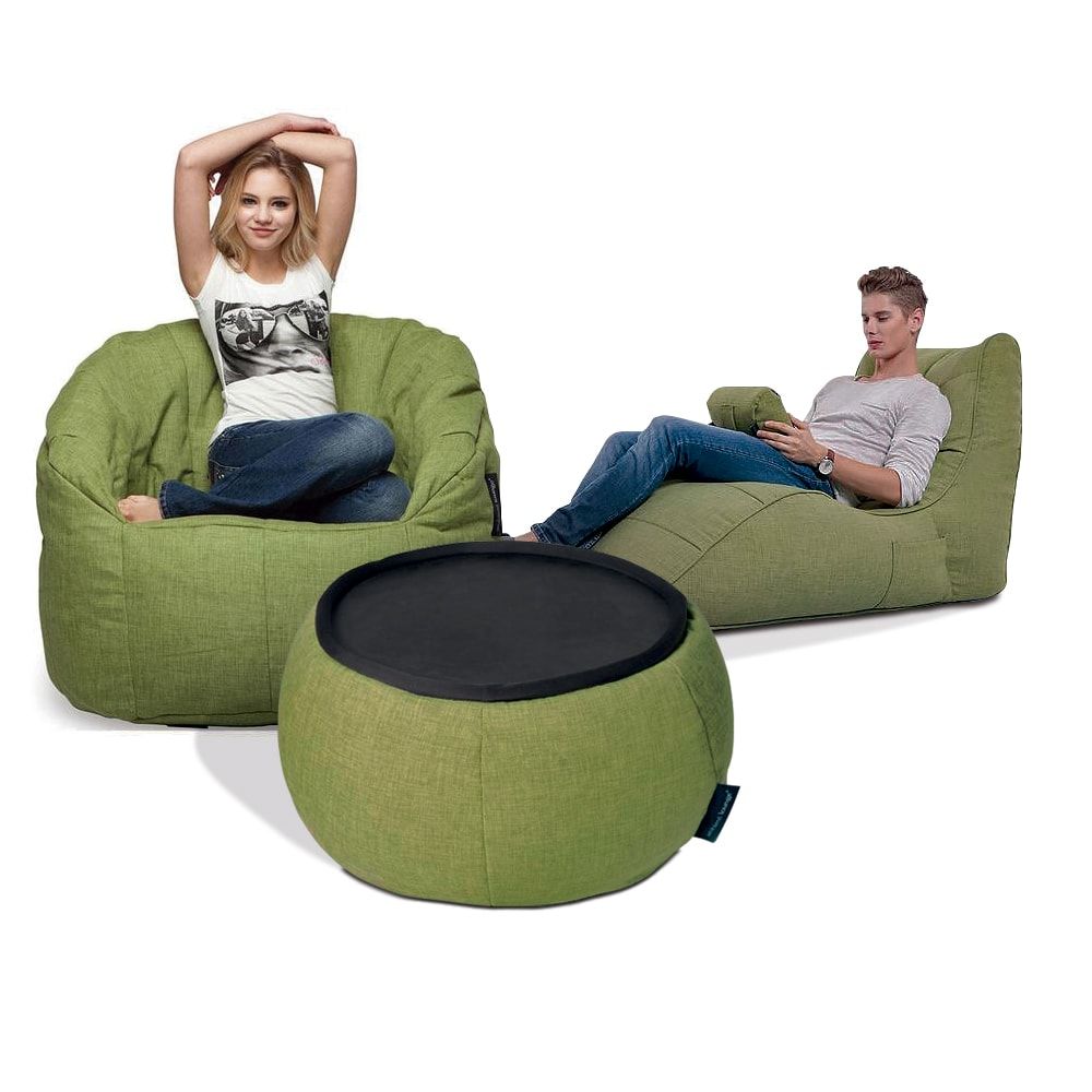 зелёное лаунж-комплект Loft Package из Sofa Weave для гостиной и офиса — фото в интерьере
