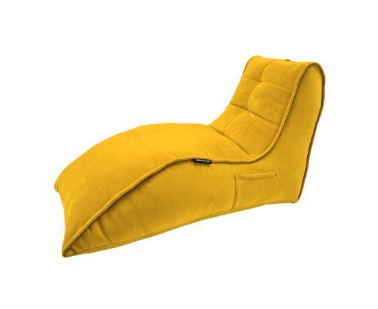 жёлтое бескаркасный лаунж-диван Avatar Sofa велюровое для гостиной, кабинета и лаунж-зоны