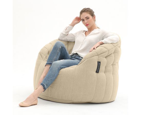 натуральное полукруглое бескаркасное кресло Butterfly Sofa шенилловое для гостиной, домашнего кинотеатра и офиса