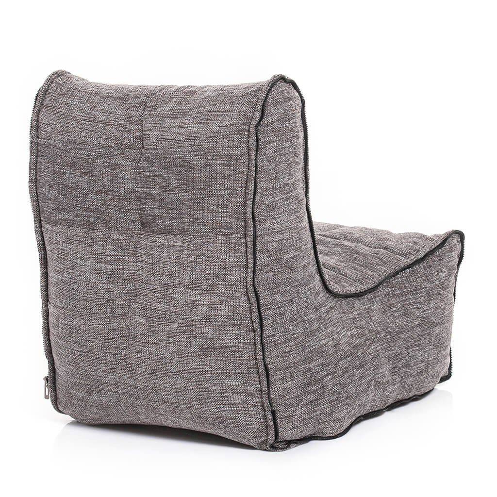 тёмно-серое одинарный модуль дивана Twin Modular Single из Sofa Weave для гостиной — модульная система — вид сбоку