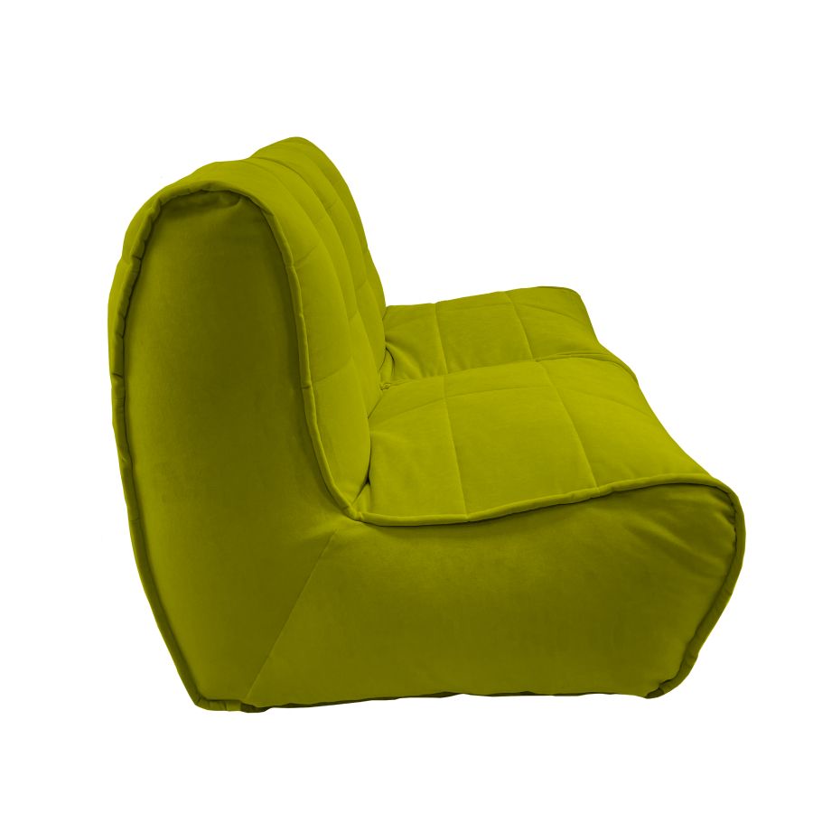 зелёное двойной модульный диван Twin Couch велюровое для гостиной и переговорной — фото в интерьере
