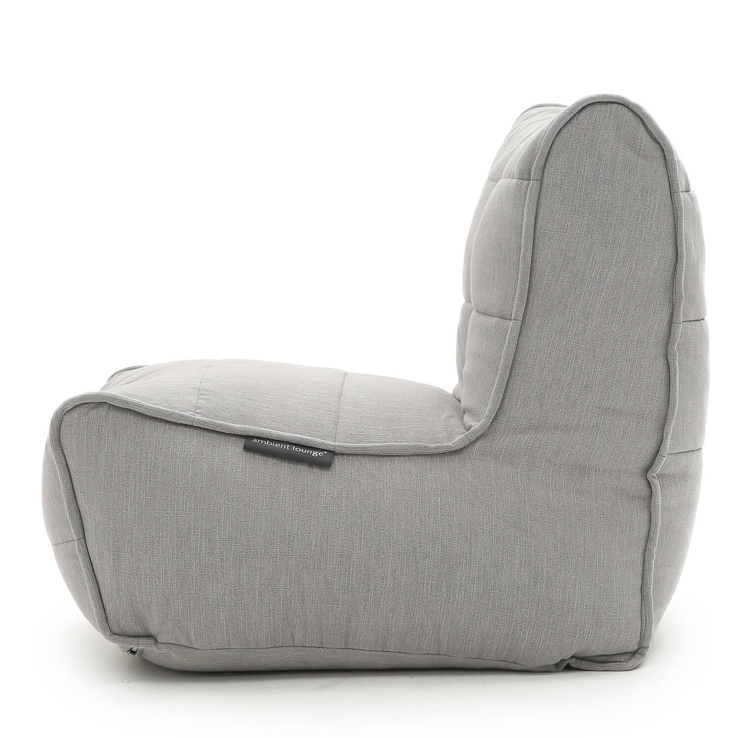 серое одинарный модуль дивана Twin Modular Single из Sofa Weave для гостиной — модульная система — вид сбоку