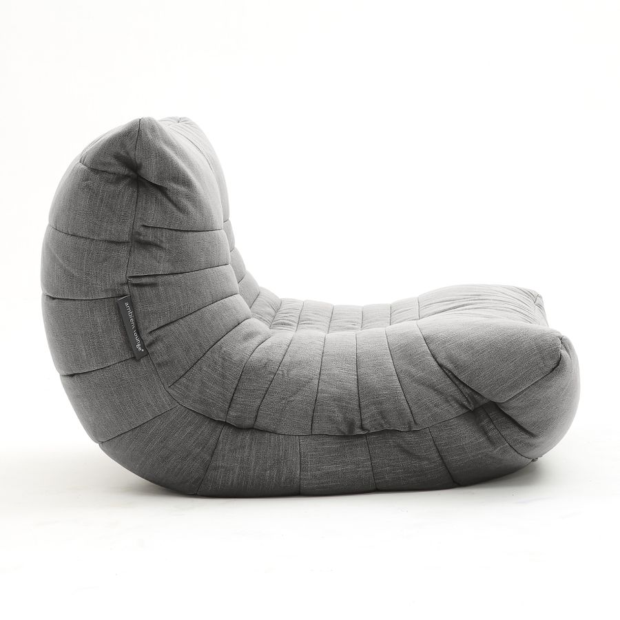 тёмно-серое акустический бескаркасный диван Acoustic Sofa шенилловое для домашнего кинотеатра, офиса и студии — фото в интерьере
