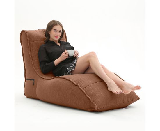 терракотовое бескаркасный лаунж-диван Avatar Sofa шенилловое для гостиной, кабинета и лаунж-зоны