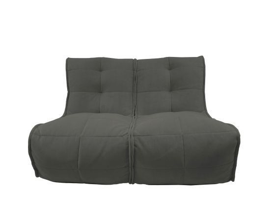 чёрное-графитовое двойной модульный диван Twin Couch велюровое для гостиной и переговорной