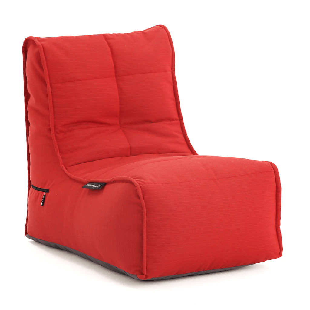 красное уличный бескаркасный диван Evolution Sofa уличное (Oxford) для террасы, сада и веранды — фото в интерьере